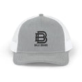 Trucker Cap — Gray & White Embroidered 'Balk Brand' Logo Snapback