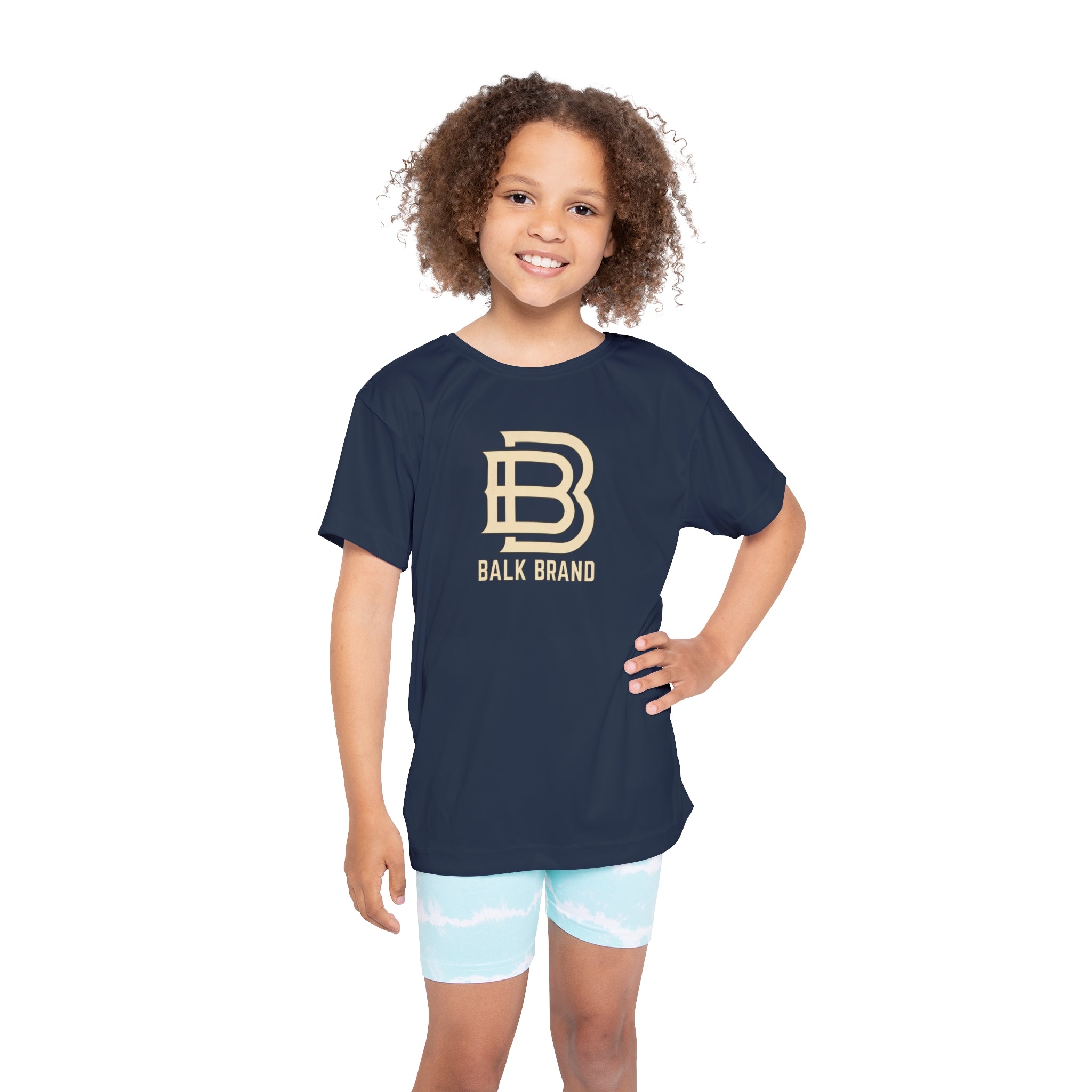Kids Sports Jersey — Navy 'Balk Brand' Athletic Tee