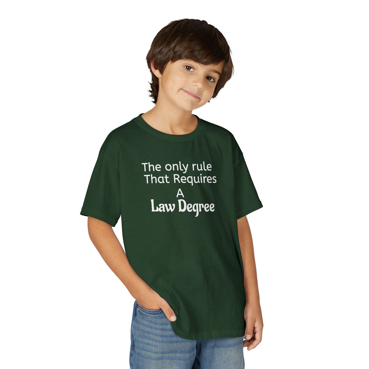 Youth T-Shirt — "The only rule That Requires A Law Degree" Kids Tee