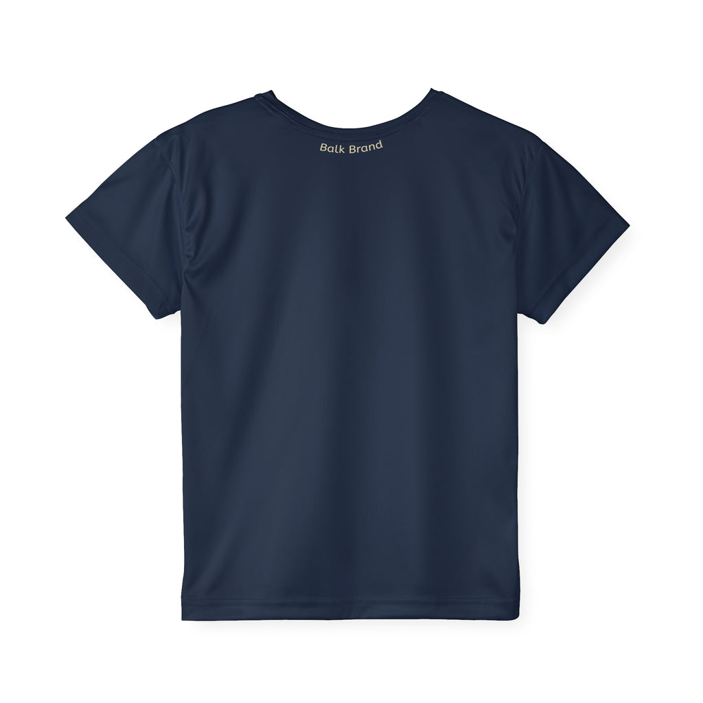 Kids Sports Jersey — Navy 'Balk Brand' Athletic Tee