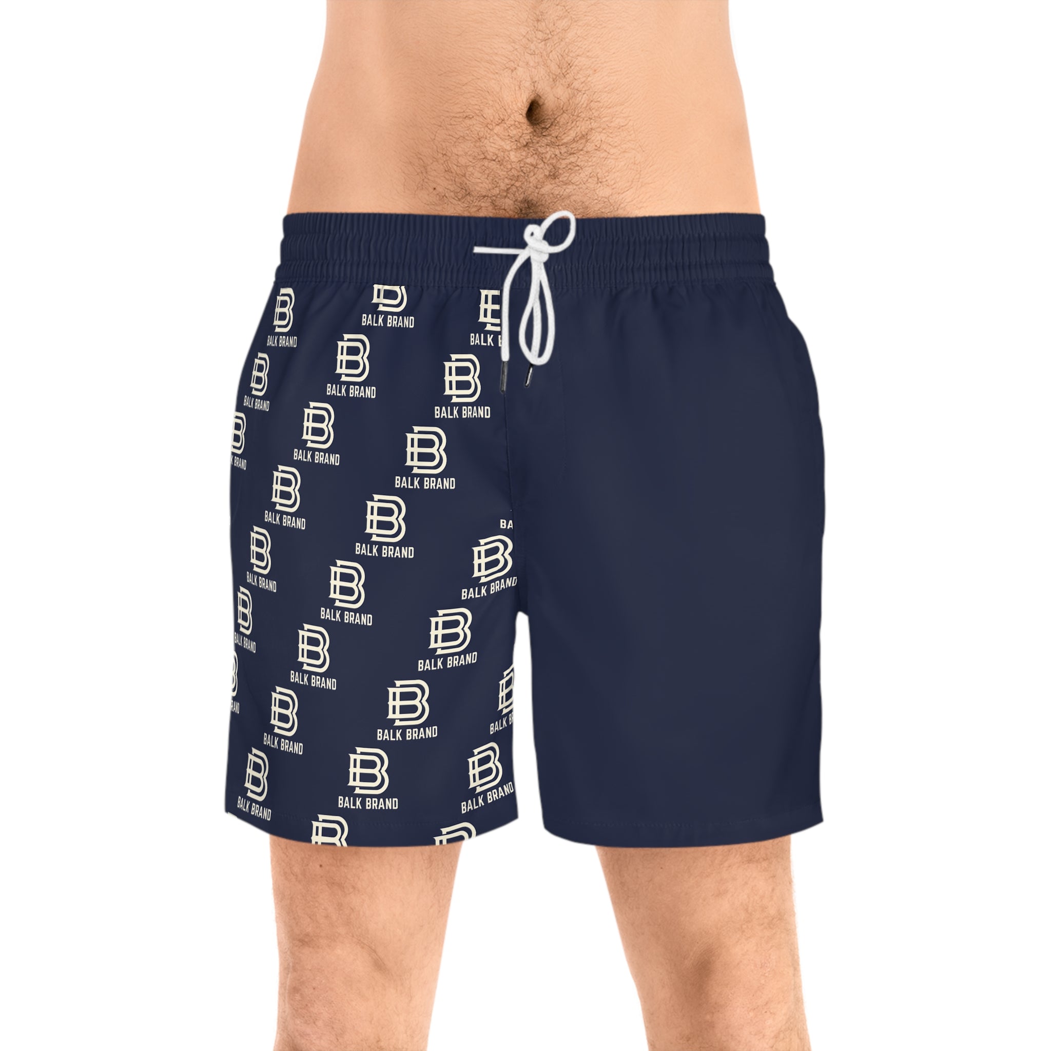 Balk Brand-Navy Logo Swim Shorts Men’s Swim Trunks