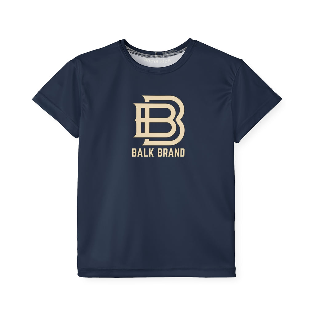 Kids Sports Jersey — Navy 'Balk Brand' Athletic Tee