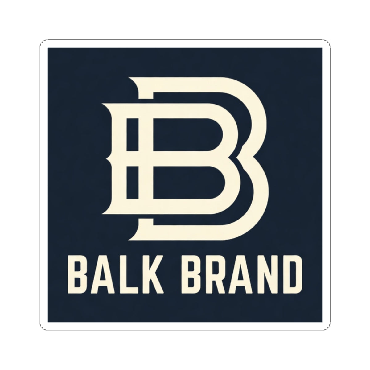 Balk Brand Logo Sticker — Retro Monogram Decal