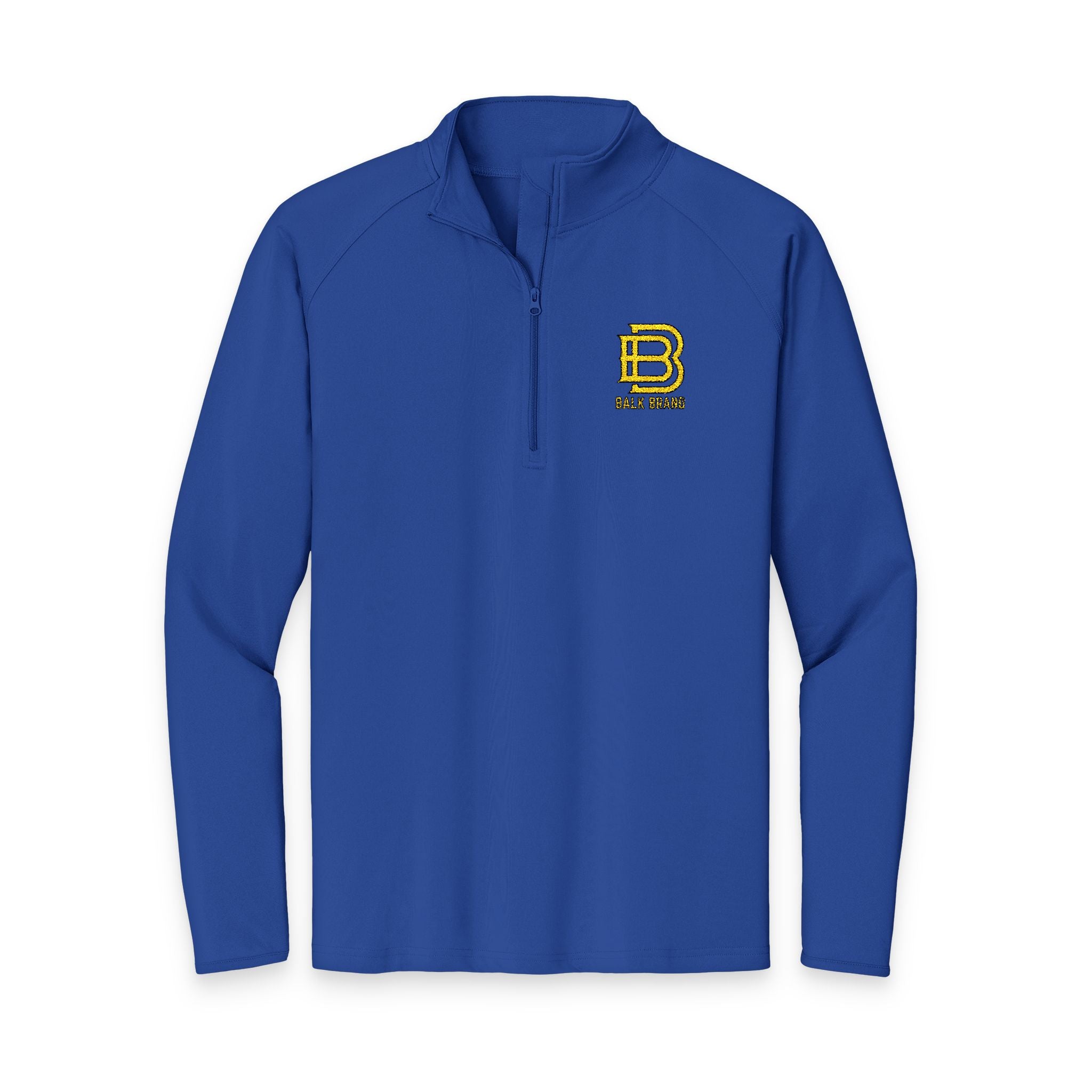 Embroidered Black Quarter-Zip Pullover