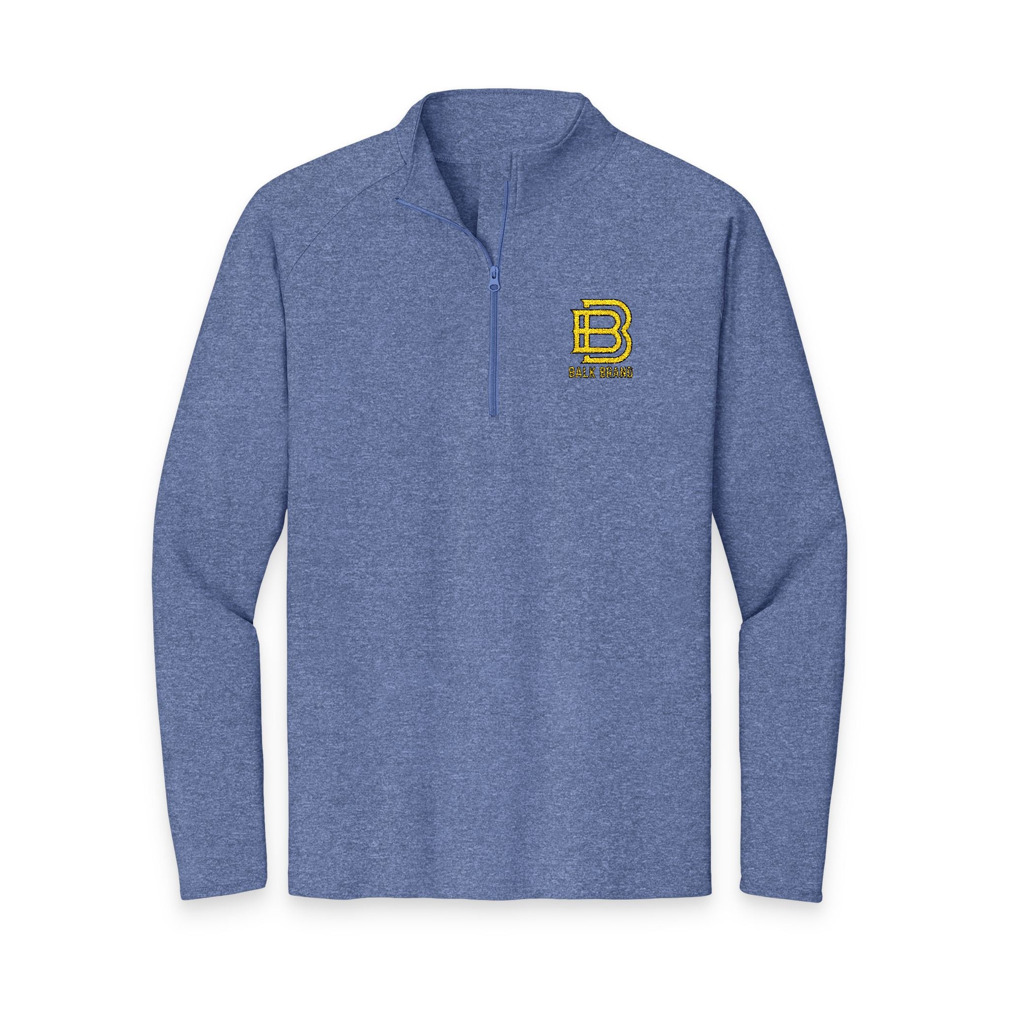 Embroidered Black Quarter-Zip Pullover