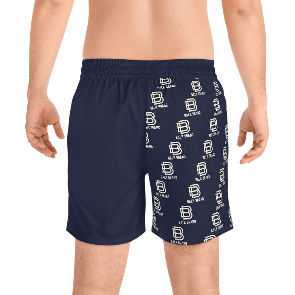 Balk Brand-Navy Logo Swim Shorts Men’s Swim Trunks