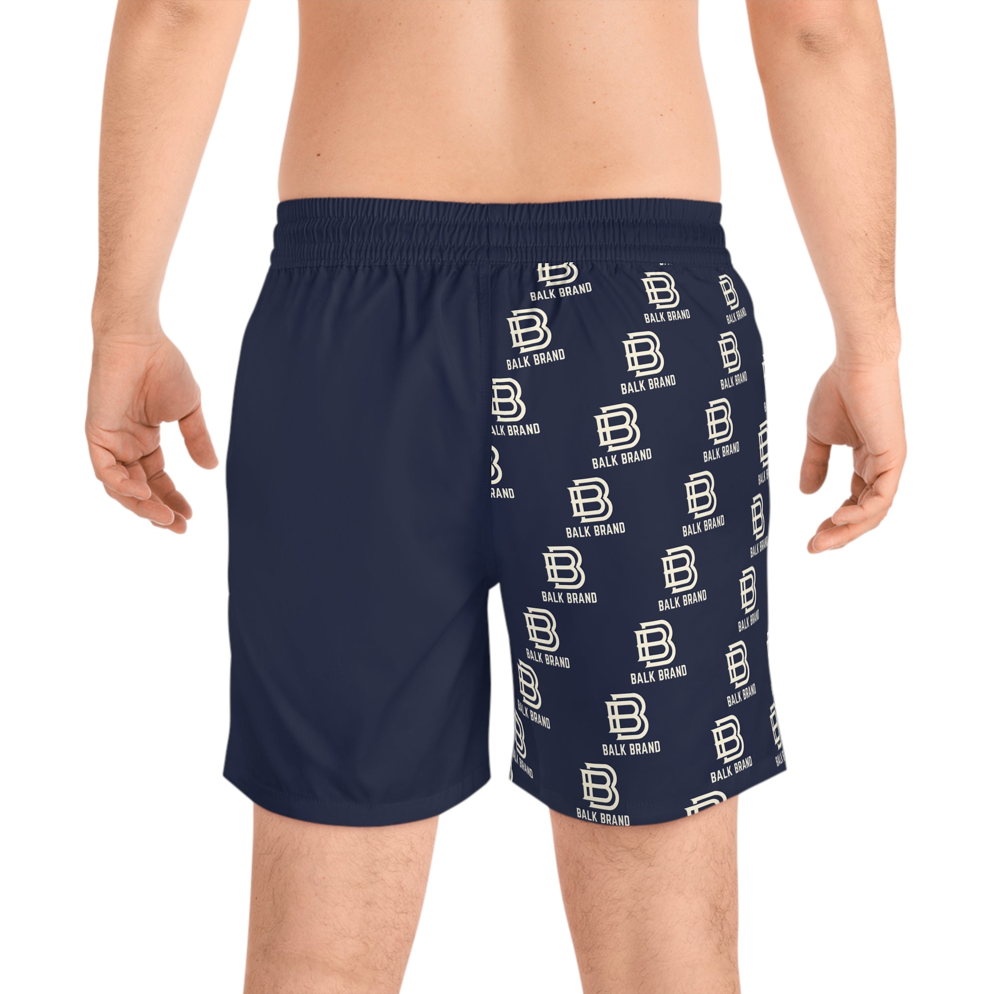Balk Brand-Navy Logo Swim Shorts Men’s Swim Trunks