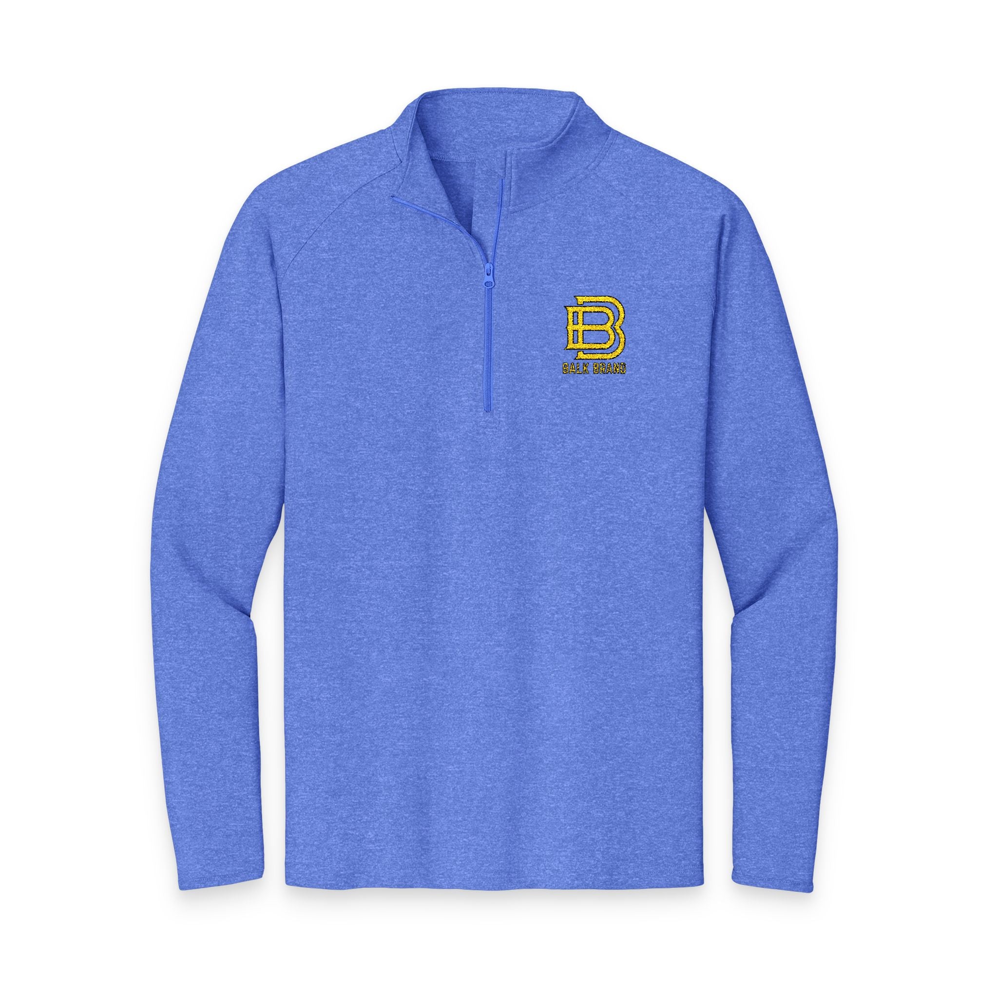 Embroidered Black Quarter-Zip Pullover