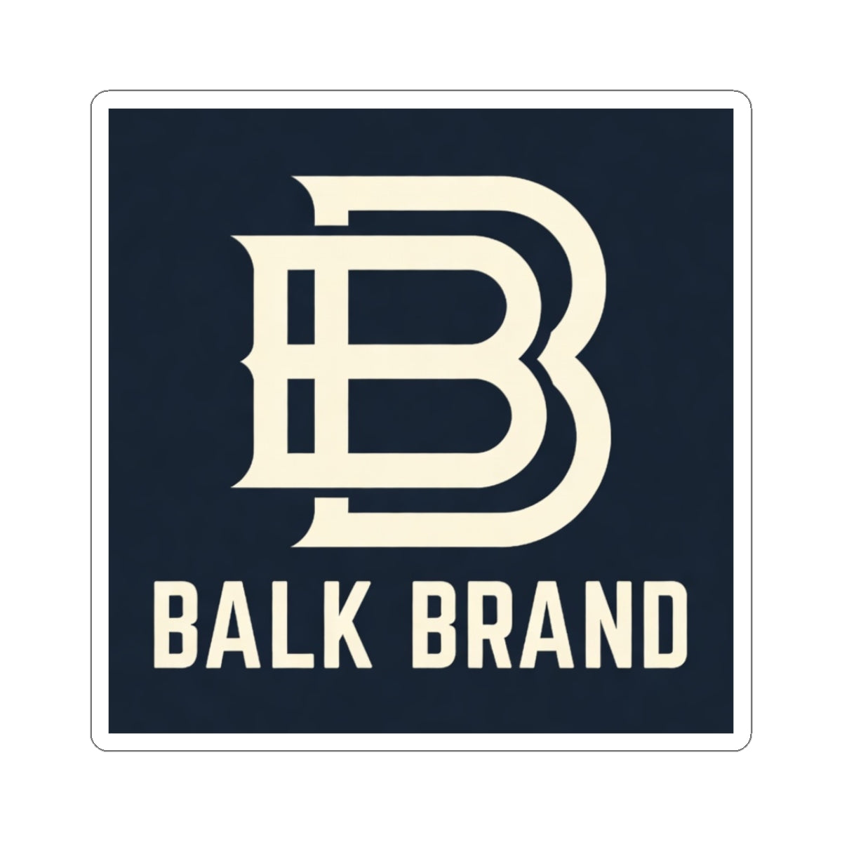 Balk Brand Logo Sticker — Retro Monogram Decal
